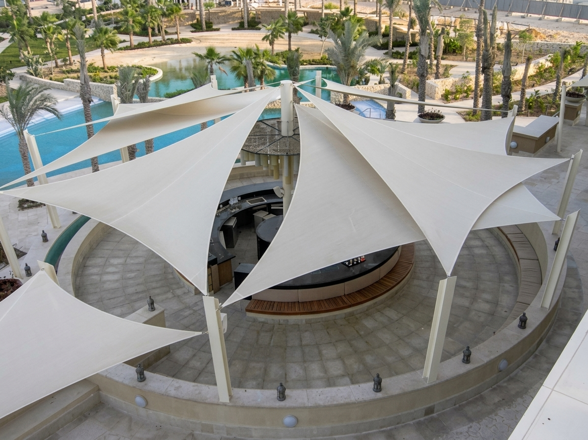 DWAJO HDPE shade net installation for outdoor sun protection